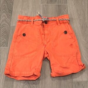 Mayoral Boys Orange Cargo Shorts Size 7